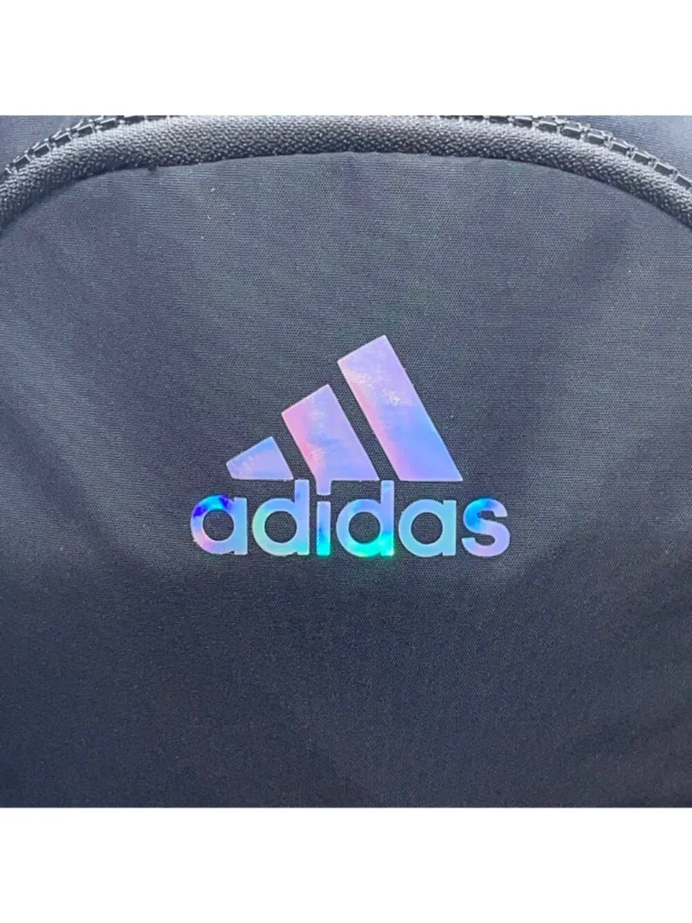 Adidas Unisex Black Recycled Content Adjustable Straps Linear 3 Mini Backpack - Picture 9 of 12